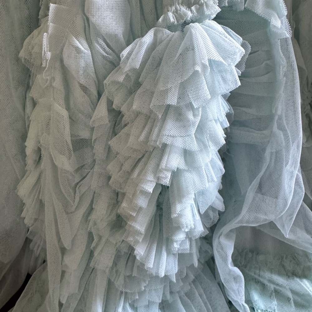 Dollcake teal Ruffled Tiered Sleeveless Gown - Picture 2 of 8